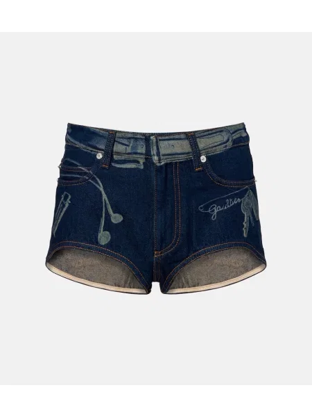 Szorty jeansowe Jean Paul Gaultier niebieskie