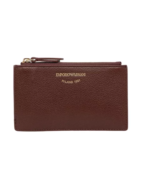 Emporio Armani portfel skórzany brązowy