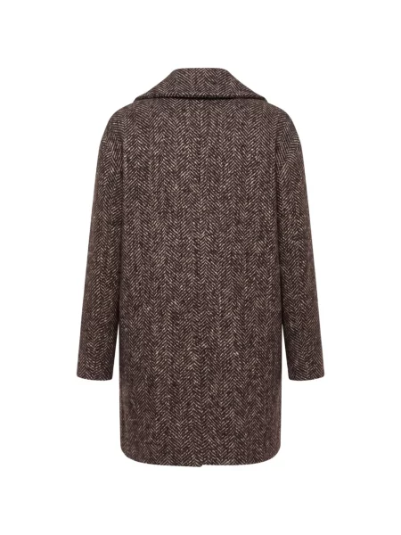 Palton Tagliatore cu model herringbone maro