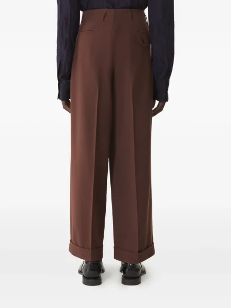 Pantaloni Lanvin plisate maro