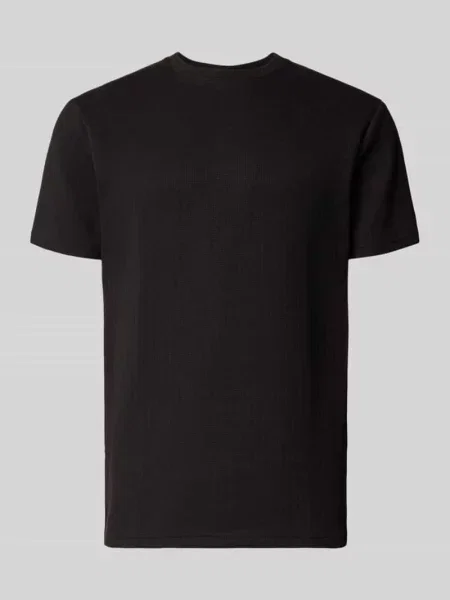 T-shirt o kroju regular fit z dodatkiem model TREY' Only & Sons czarna