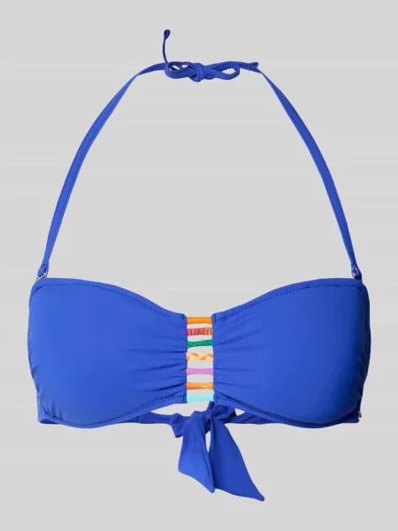 Góra bikini z ozdobnym obszyciem Model Zino' Banana Moon niebieski