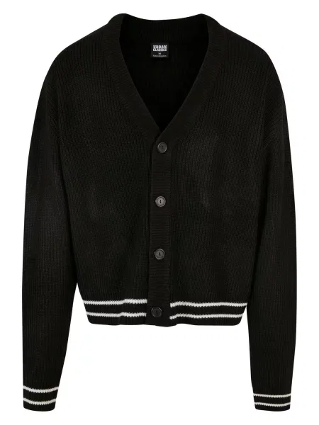 Urban Classics Kardigan černá bílá