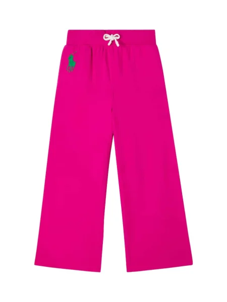 Gyerek fleece melegítő felső Polo Ralph Lauren rózsaszín