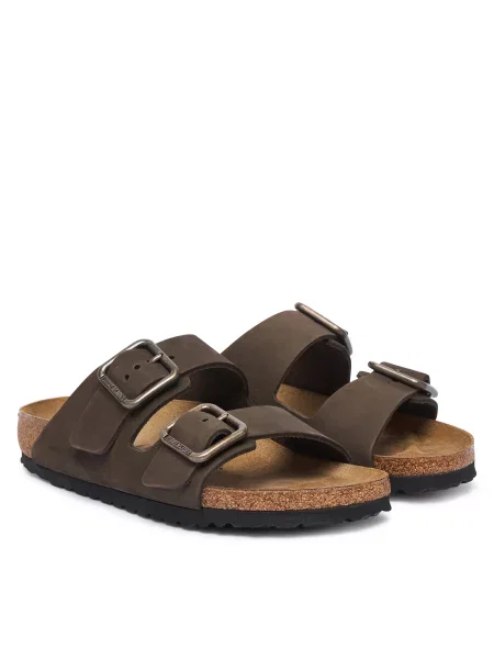 Papuci Birkenstock cu cataramă bej