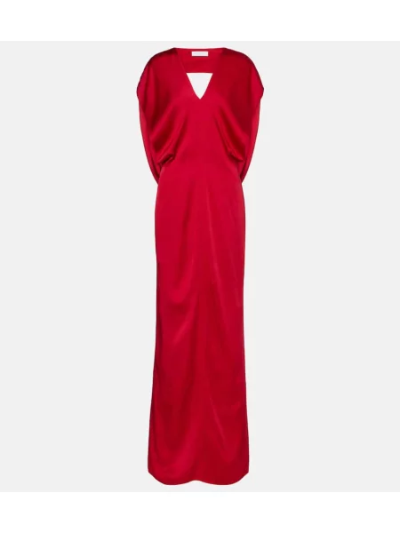 Rochie Stella Mccartney din satin drapată roșu