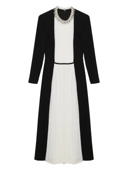 Rochie midi Simkhai plisată până la genunchi de costum alb