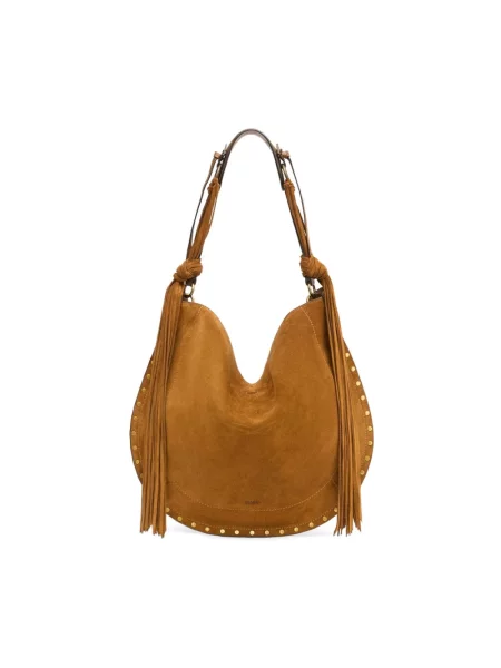 Torebka hobo Isabel Marant skórzana brązowa
