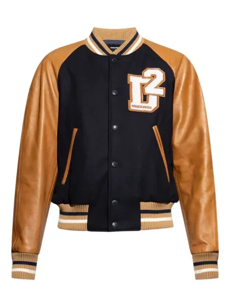 Вълнено яке тип бомбър Dsquared2 кафяво