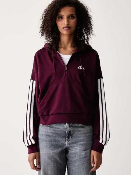 Adidas hanorac cu glugă pentru femei cu vâscoză Essentials alb