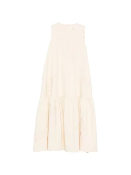 Sukienka bez rękawów Psophia bez rękawów w kwiatki garniturowa