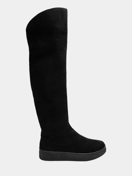 Велюровые ботфорты Enzo Verratti черные