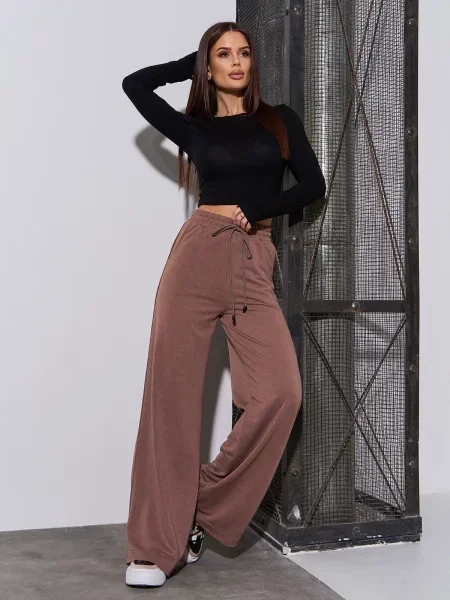 Штани спортивні ISSA Plus комбінований верх коричневий