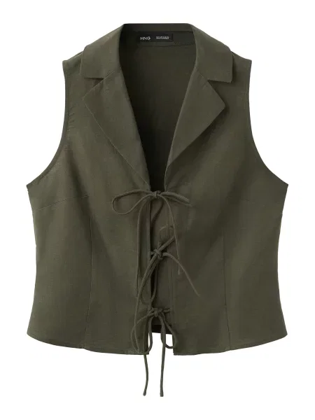 MANGO Vestă de costum LINOVIS pin verde