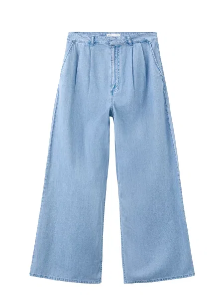 MANGO Pantaloni cu cute Ibiza denim albastru