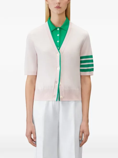 Scurt cardigan Thom Browne roz