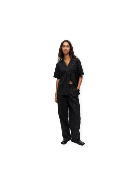 OBJECT Pantaloni cutați OBJLOVIA maro negru