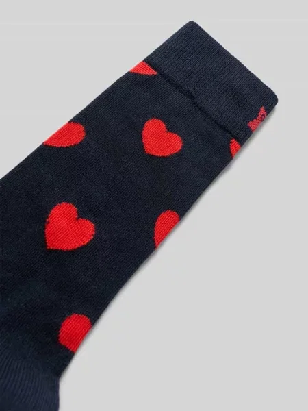 Skarpety z nadrukiem z motywem na całej powierzchni Happy Socks granatowe