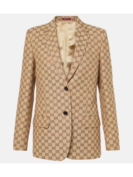 Sacou Gucci din canvas bej