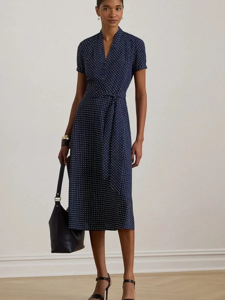 Obleka Lauren Ralph Lauren modra