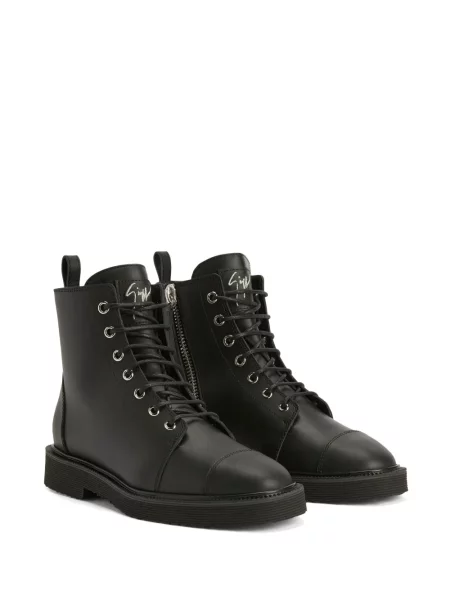 Nėriniuotos auliniai batai Giuseppe Zanotti su raišteliais juoda