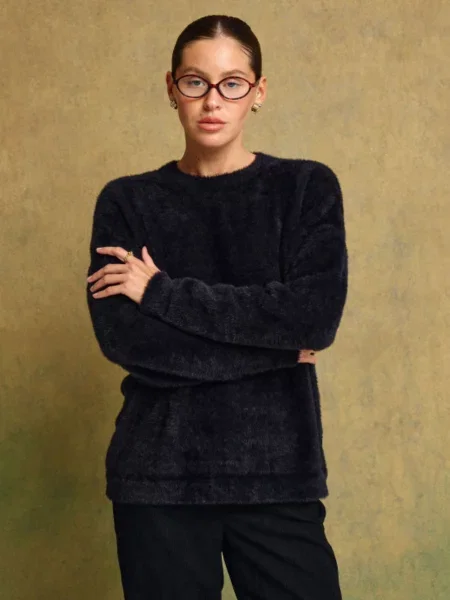 Светр Lilove поліамид/альпака чорний