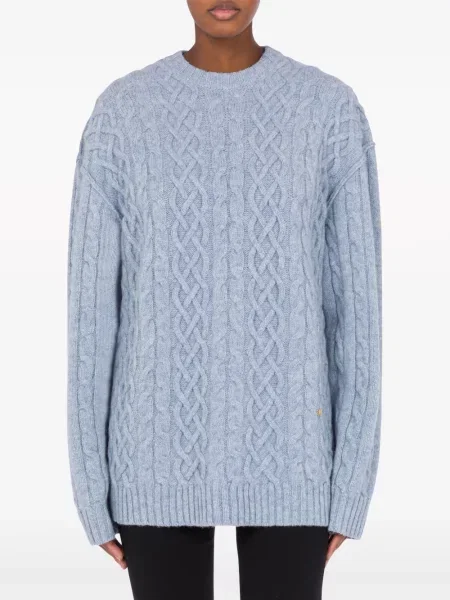 Vlněný svetr Moschino modrý