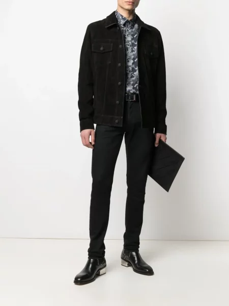 Cămașă Philipp Plein cu model camuflaj gri