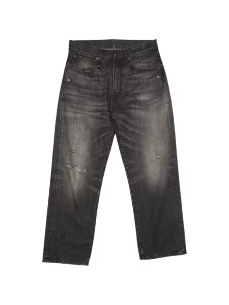Blugi R13 zdrențuiți negru