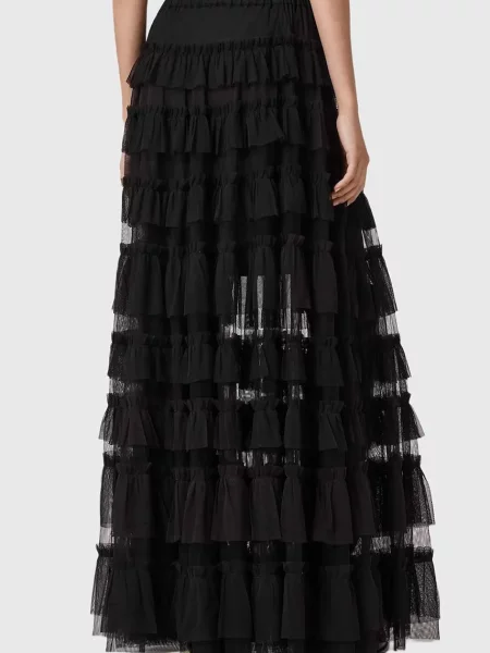 Спідниця AllSaints maxi розкльошена чорний