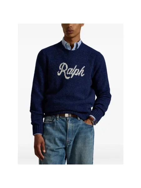 Sweter Polo Ralph Lauren wełniany niebieski