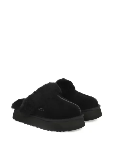 Papuci tip mules Ugg din piele de căprioară negru