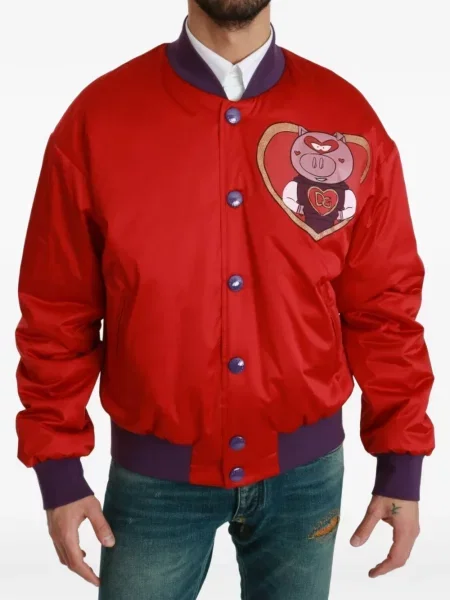 Geacă bomber Dolce & Gabbana roșu