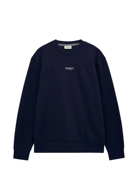 Hanorac crewneck Pringle Of Scotland cu decolteu rotund albastru
