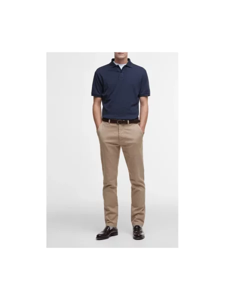 Koszulka polo Barbour klasyczna niebieska