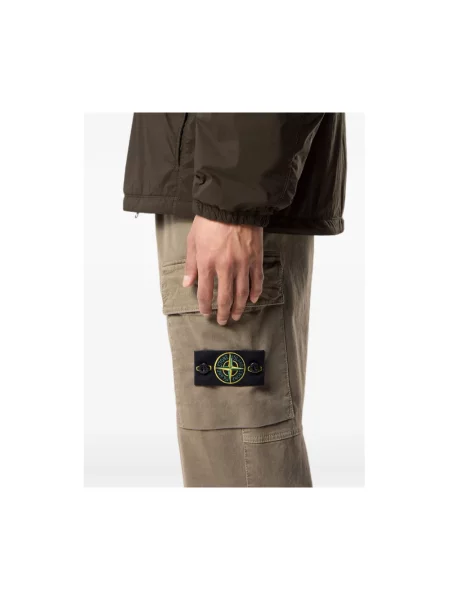 Spodnie cargo Stone Island z kamieniami zielone