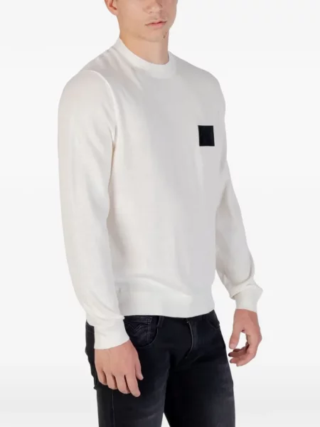 Pulover Armani Exchange cu autograf