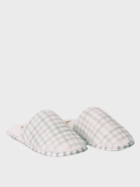Клетчатые тапочки Women'secret зеленые
