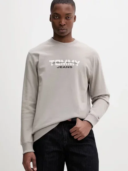 Tommy Jeans dukserica za muškarce od pamuka bež