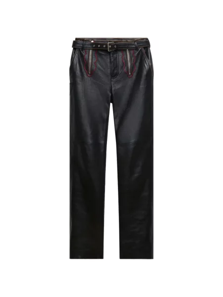 Pantaloni Marni din piele negru