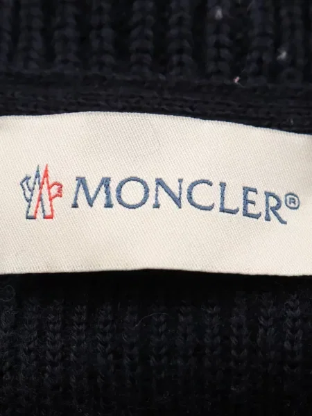 Geacă Moncler cu glugă albastru