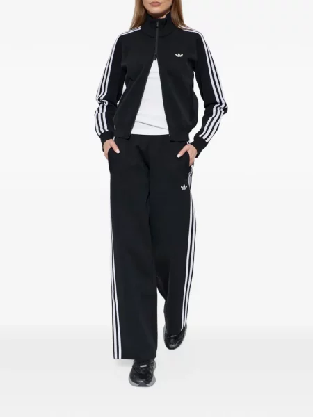 Sală de gimnastică top Adidas cu autograf cu dungi negru