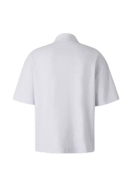 Tricou polo Jacquemus cu autograf gri