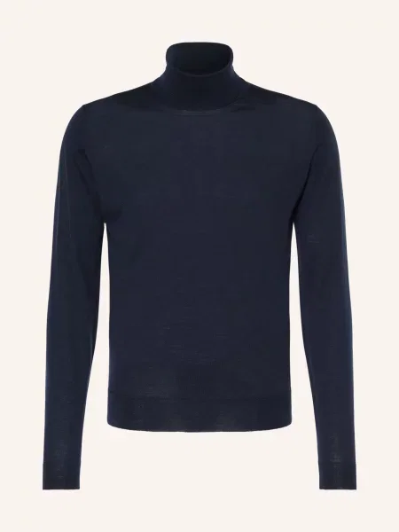 John Smedley Rolák Z Merino Vlny tmavě modrá