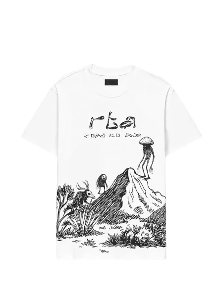 Tricou Rta cu imagine alb