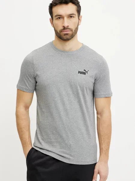 Puma tričko Essential Logo šedé
