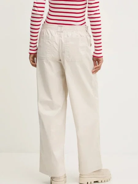 Kalhoty Hollister Co. jednoduché high waist béžová
