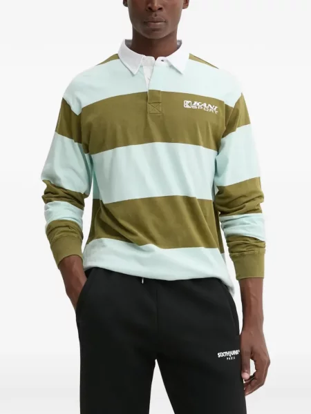 Tricou polo Karl Kani cu dungi verde