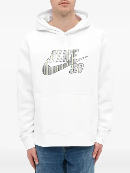 Pantaloni scurți Nike cu imagine cu dungi alb