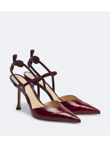 Pantofi cu toc Fendi din piele slingback